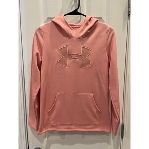 Under Armour‎ Fleece Polyester Hoodie Youth Large New W/O Tags Pink Loose Fit